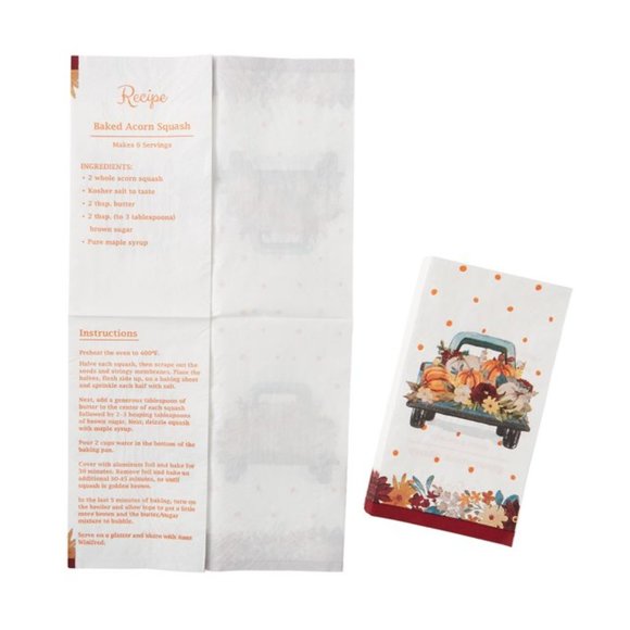 Pioneer Woman Vintage Truck Floral Fall Thanksgiving Paper Plate Napkins 8 - Picture 3 of 8